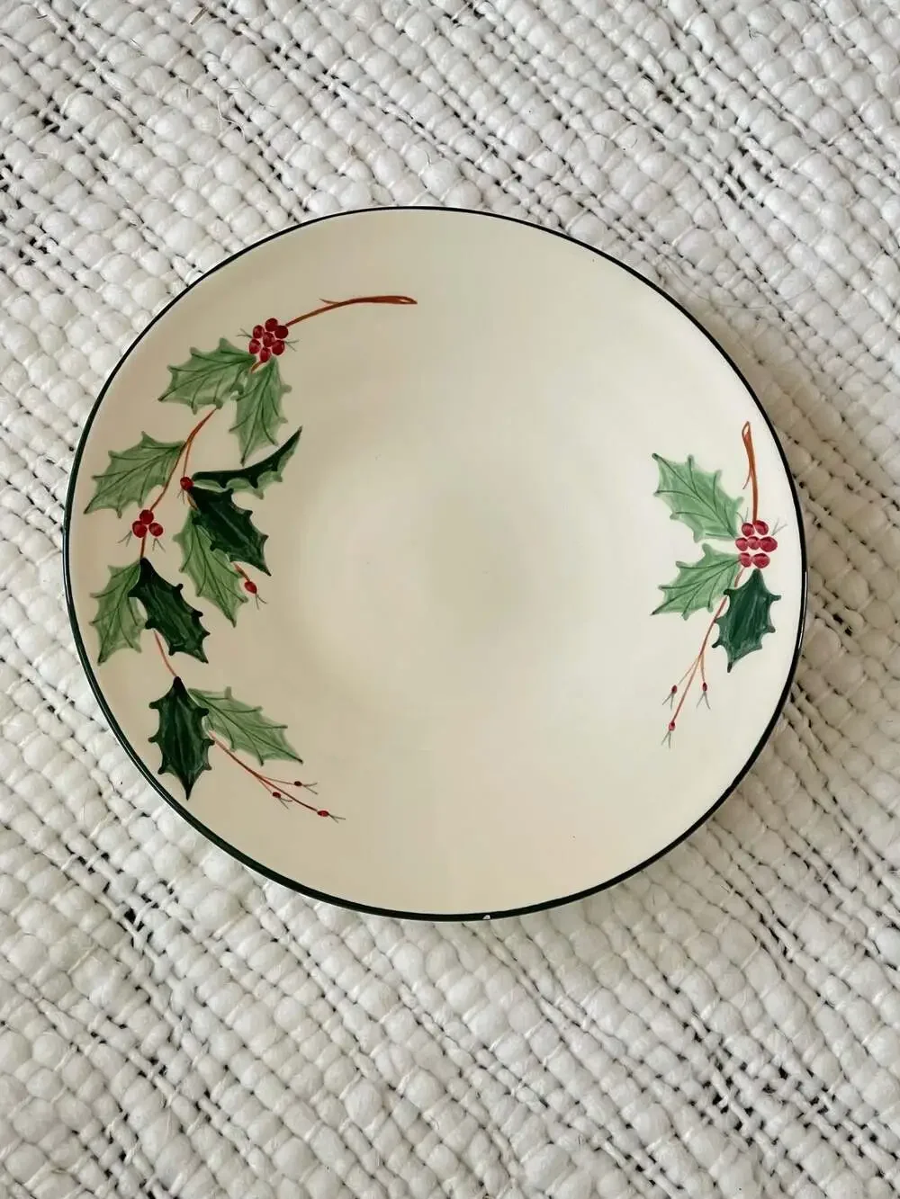 Casual Collection Holiday Holly Platter